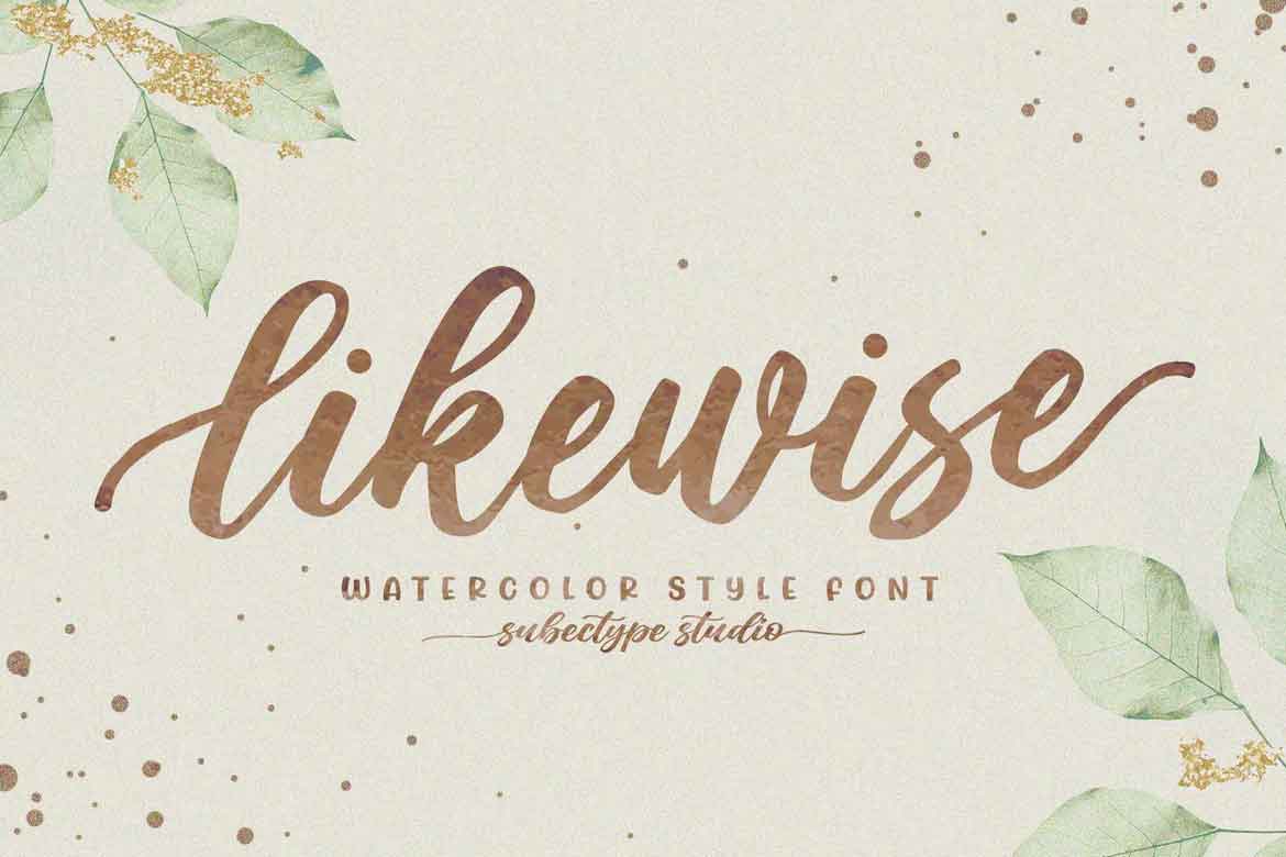 Likewise Watercolor Font