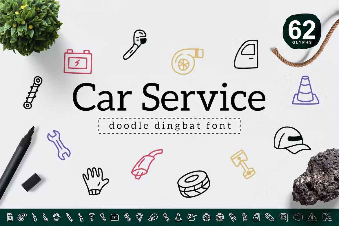 Car Service Dingbat Font