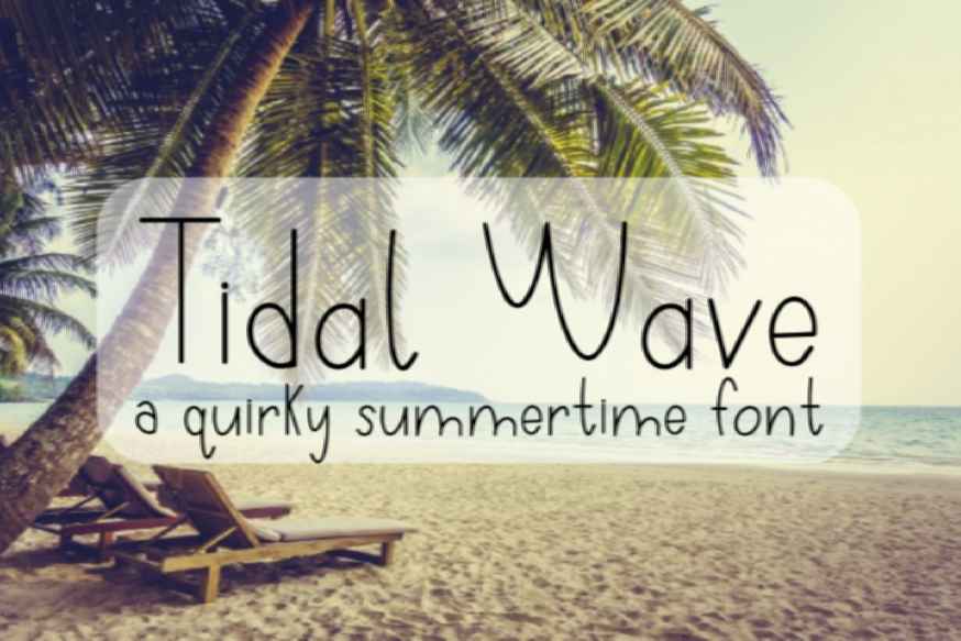 Tidal Wave - A Quirky Hand-Written Font