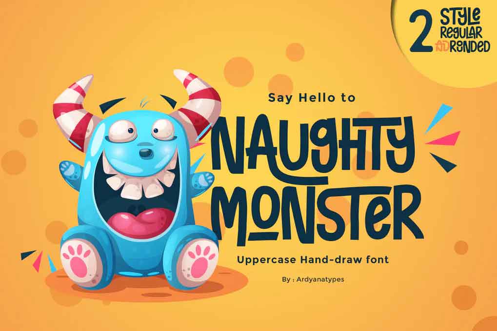 Naughty Monster Font