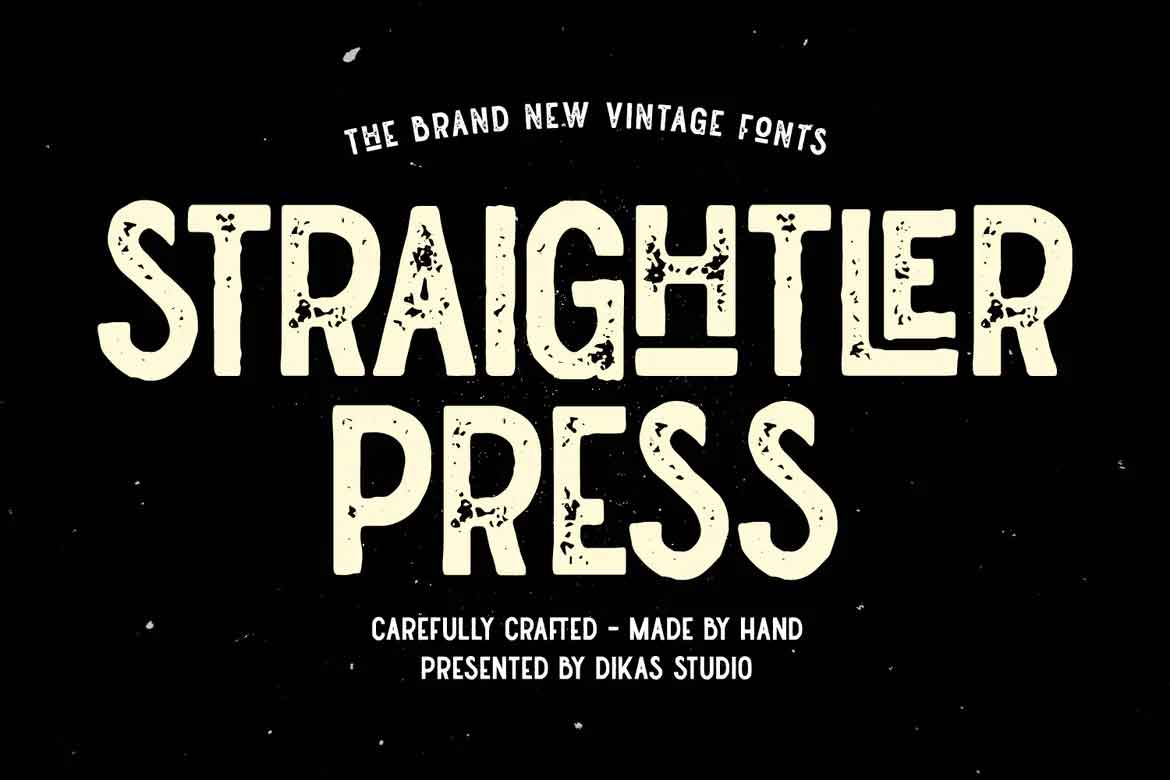 Straightler Press Font