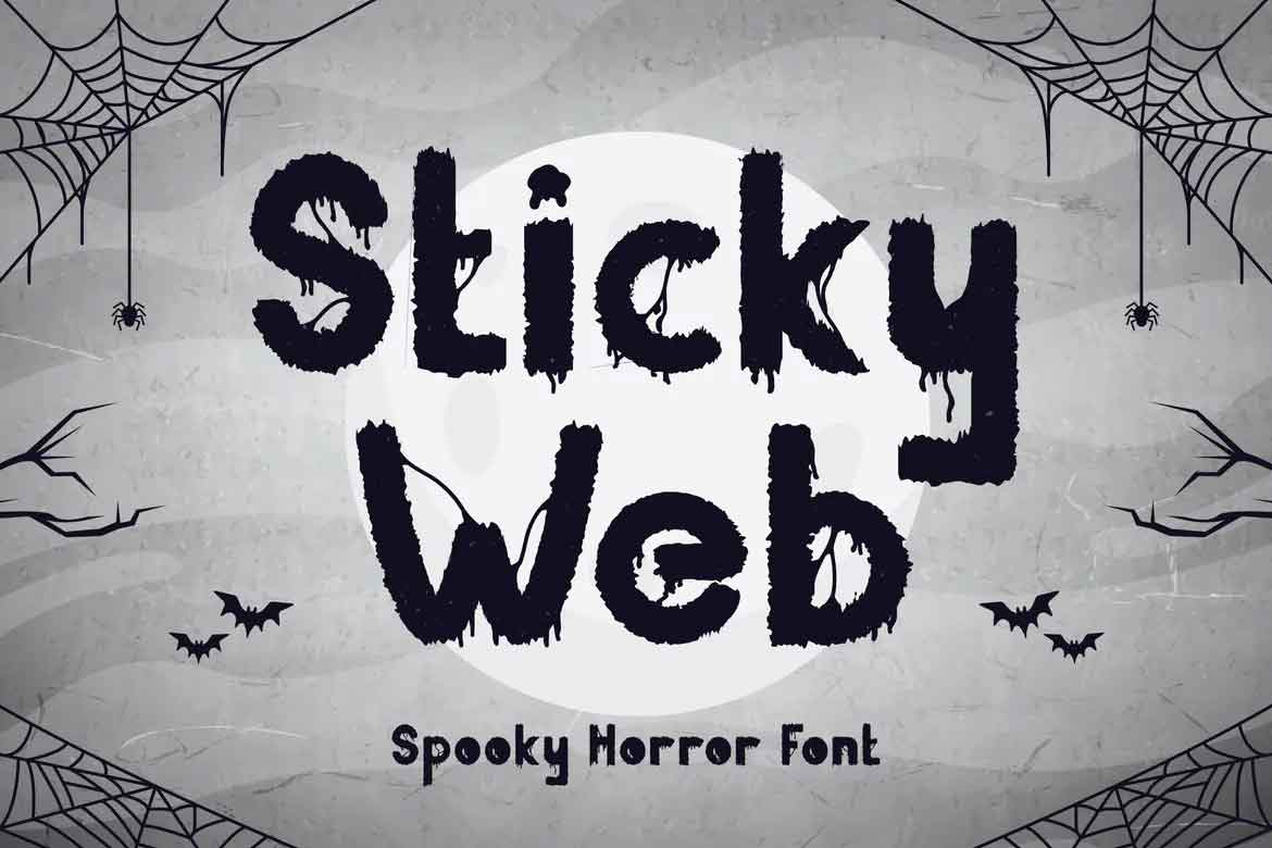 Sticky Web Spooky Horror Font