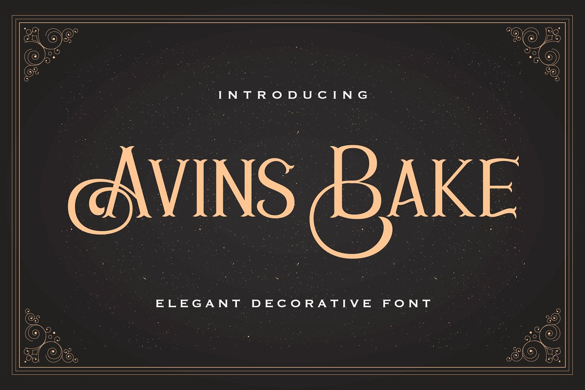 Avins Bake - Decorative Serif Font