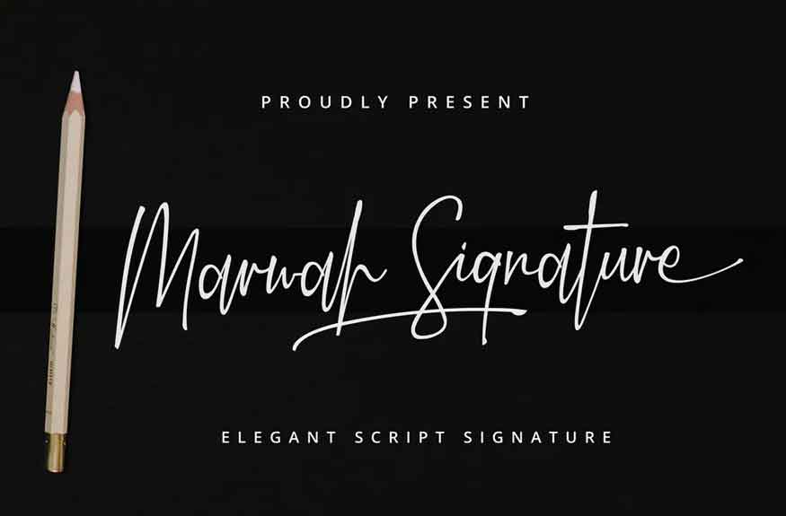 Marwah Signature Font