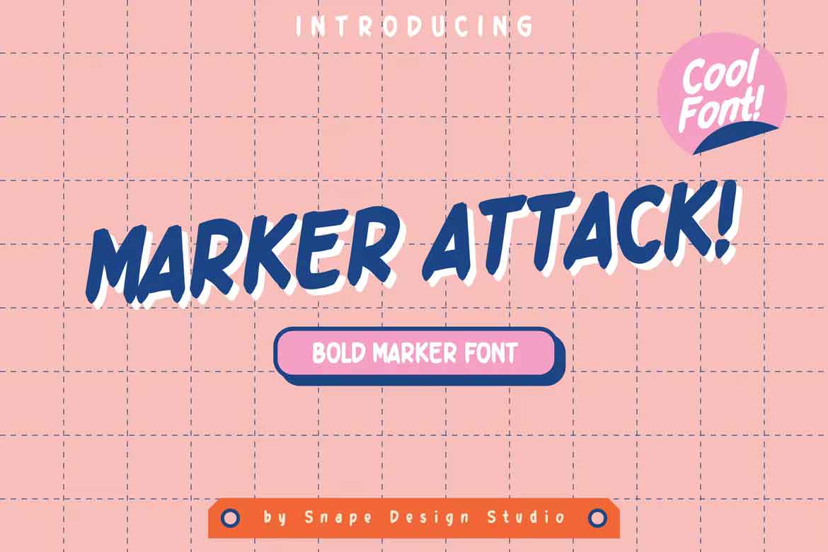 Marker Attack Font
