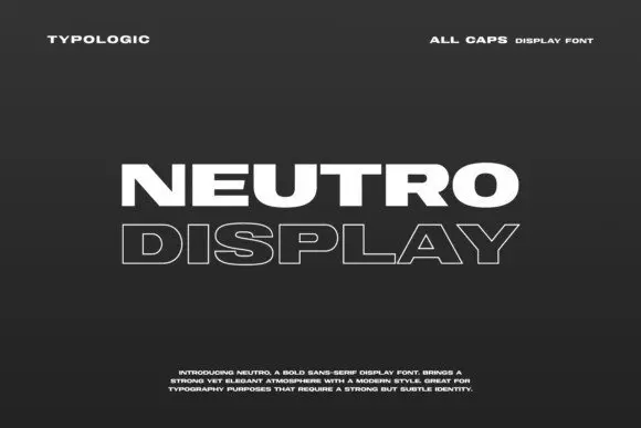 Nuetro Display Font