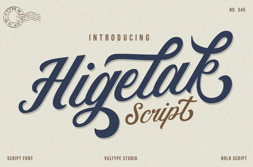 Higelak - Bold Script Font