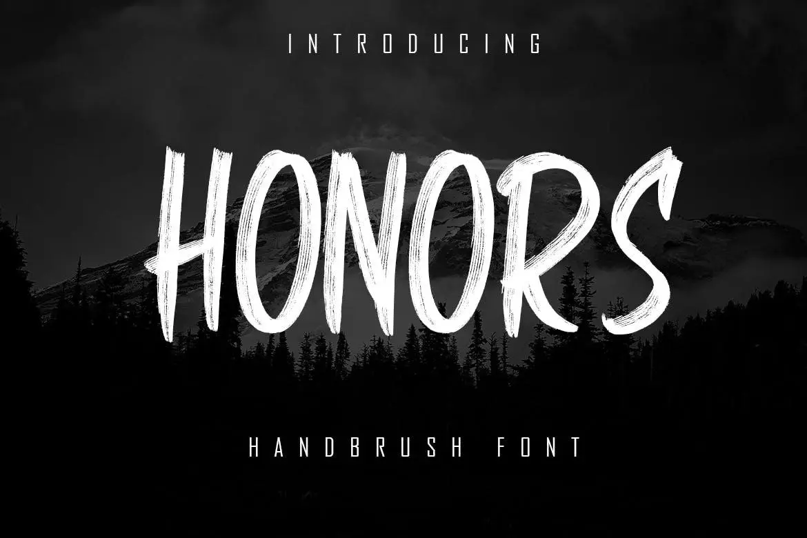 HONORS - Handbrush Font