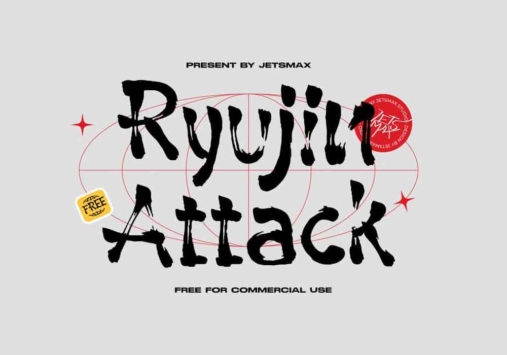 Ryujin Attack Font