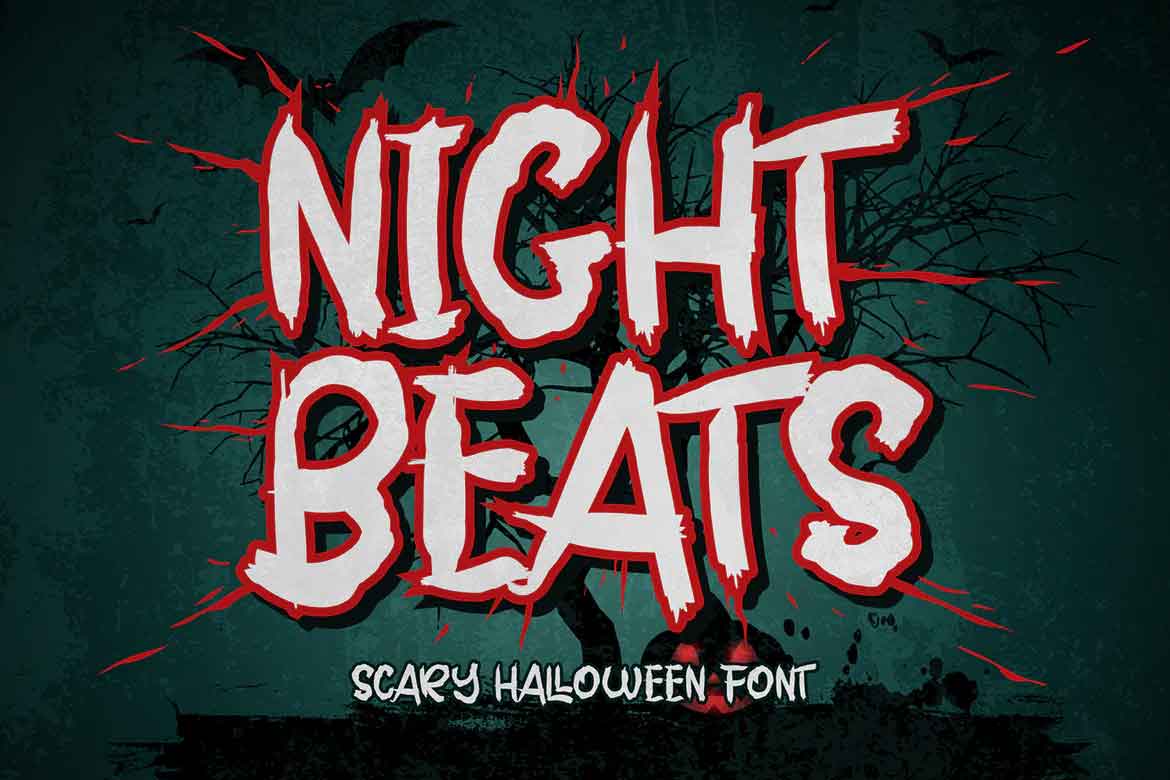 Night Beats Scary Halloween Font