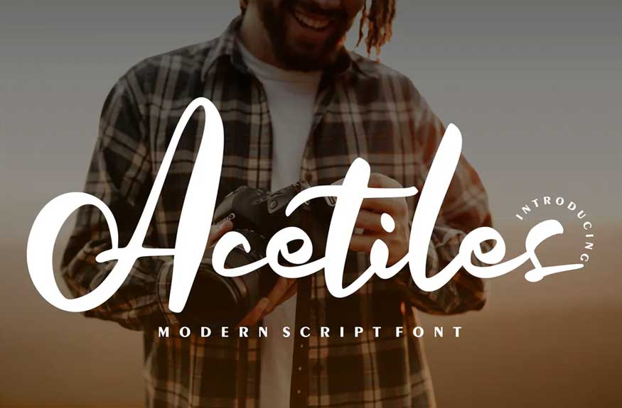 Acetiles | Modern Script Font