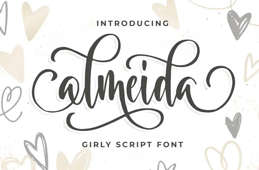 Almeida Girly Script Font