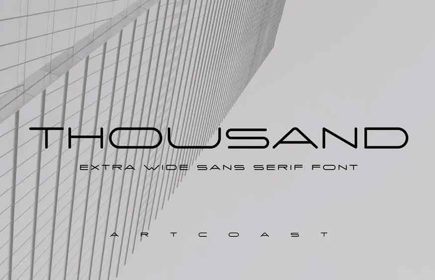 Thousand Extra Wide Sans Serif Font