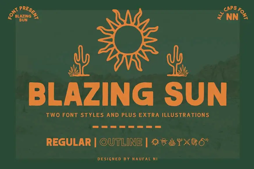 Blazing Sun Font