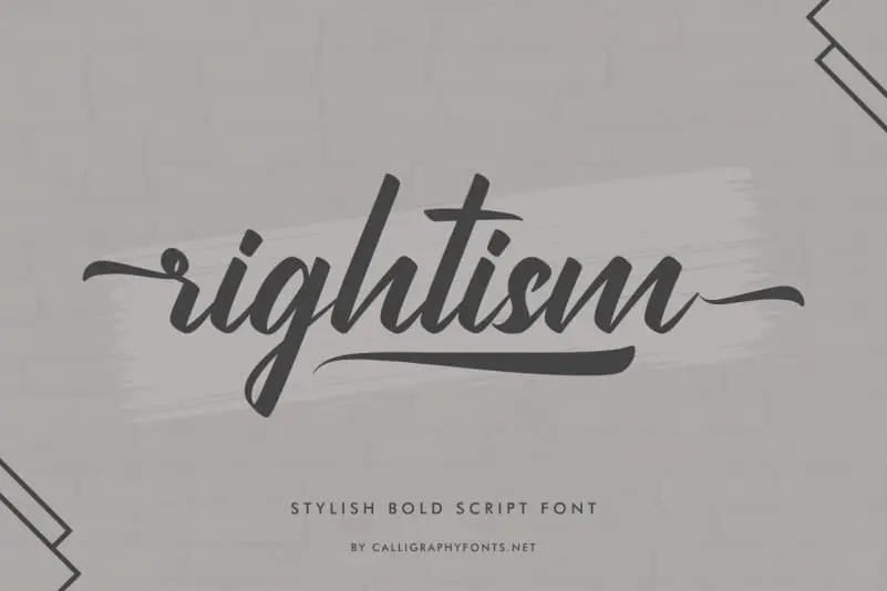 Rightism Script Font