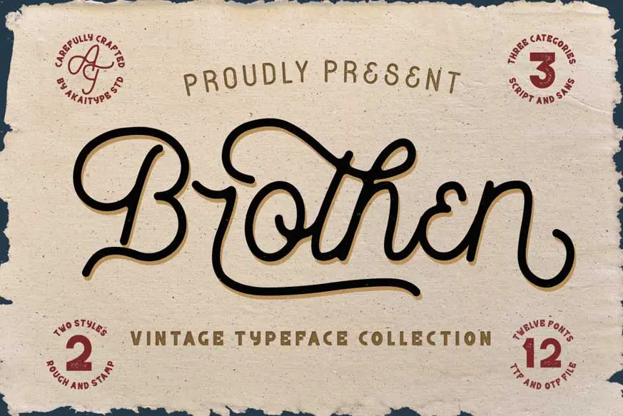 Brothen Vintage Font