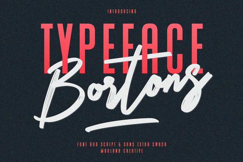 Bortons Font Duo Swash Typeface