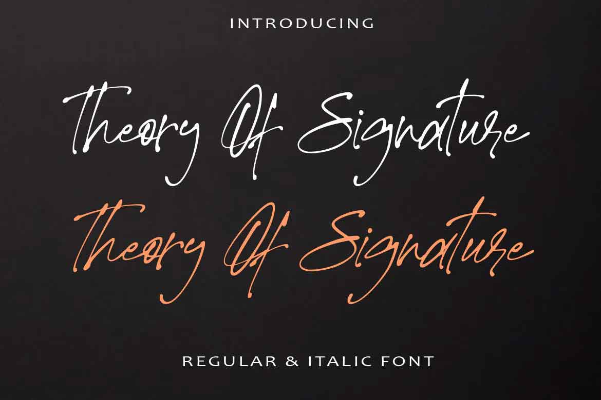 Theory Of Signature Font