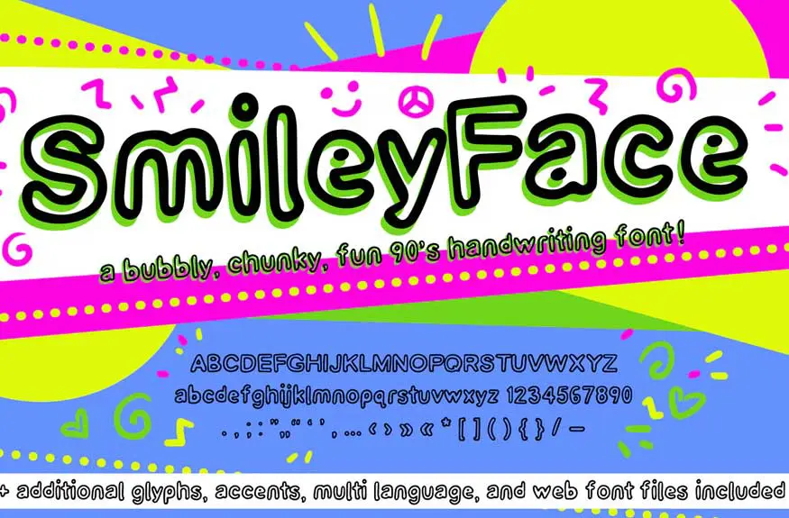 Smiley Face Retro Font
