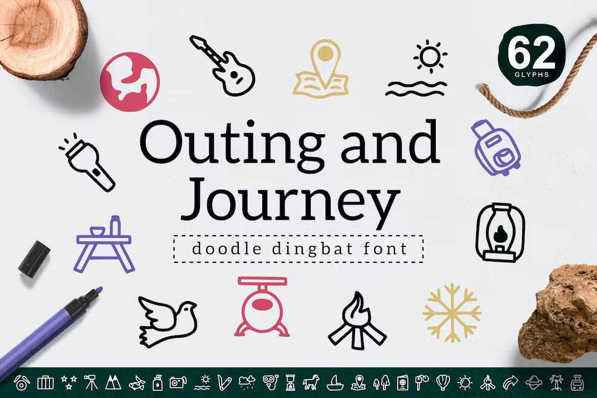 Outing And Journey Dingbat Font