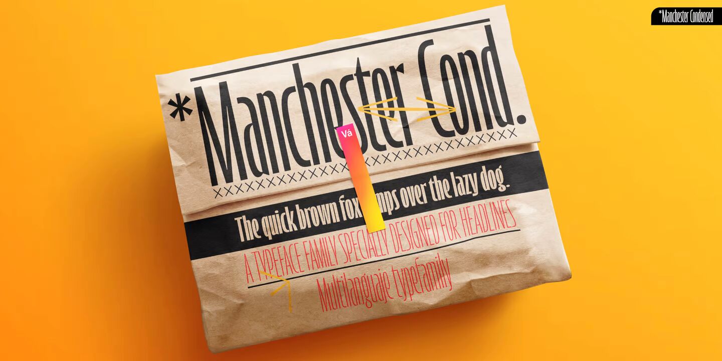 Manchester Condensed Font