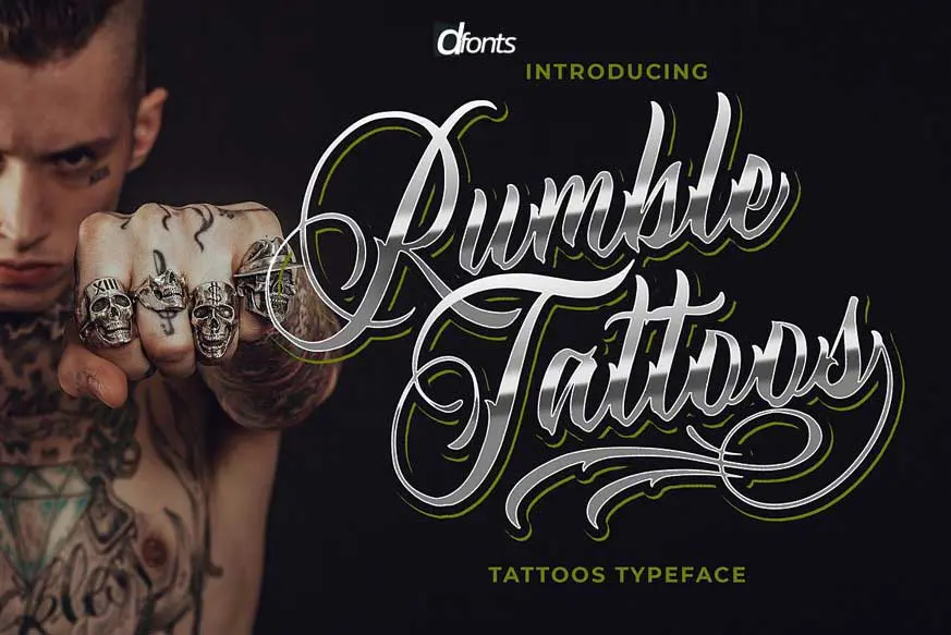 Rumble Tattoos - Tattoos Typeface
