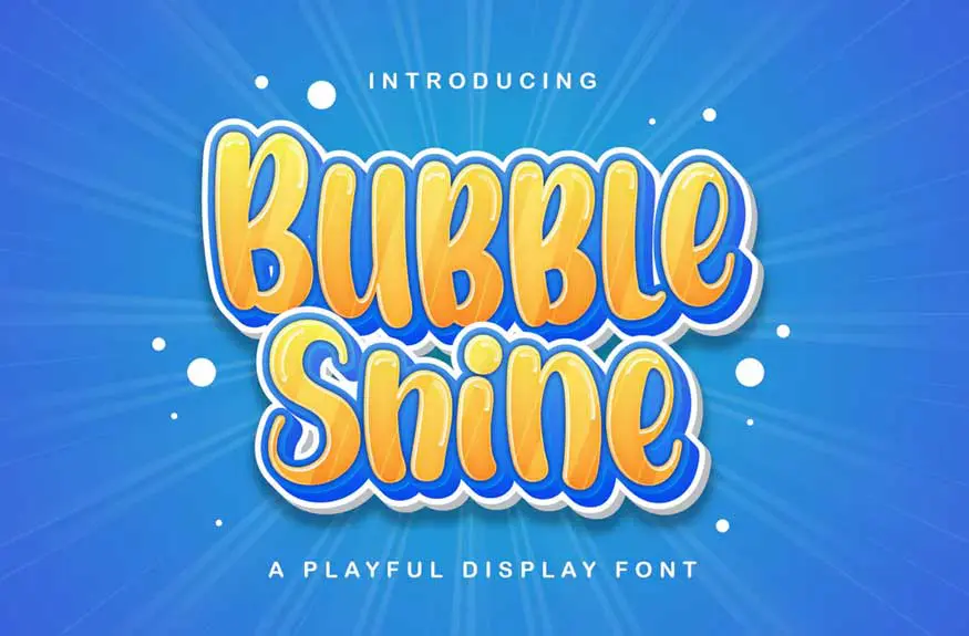 Bubble Shine Font