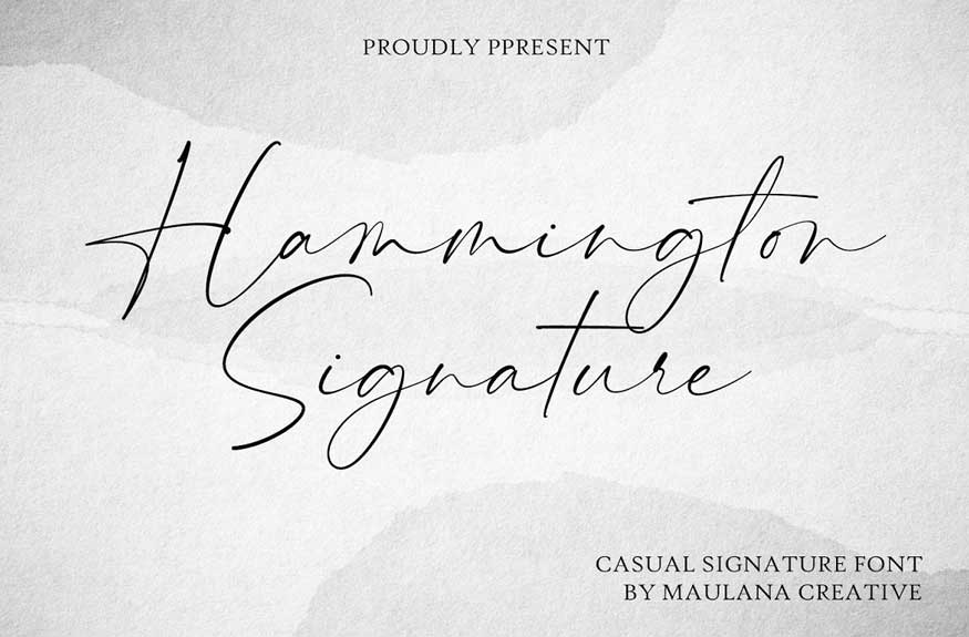 Hammington Signature Font