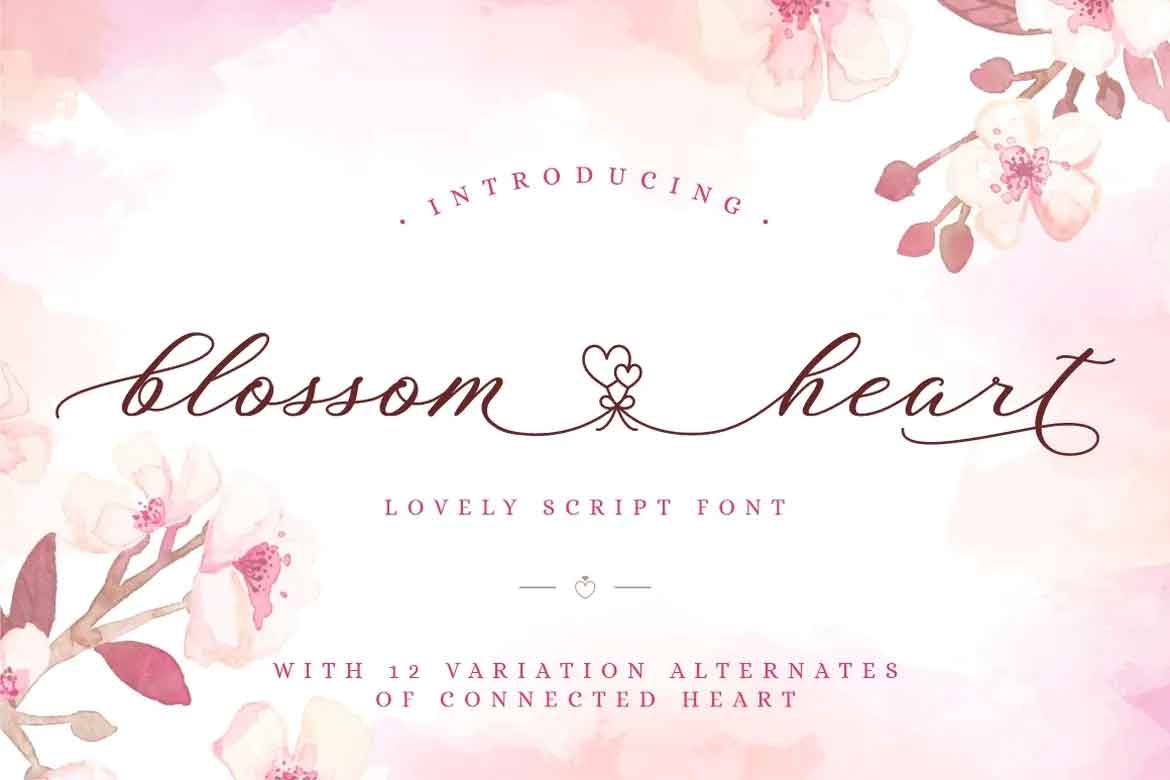 Blossom Heart Font