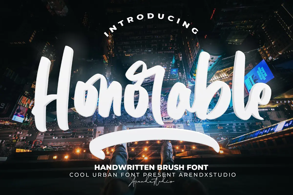 Honorable - Handwritten Brush Font