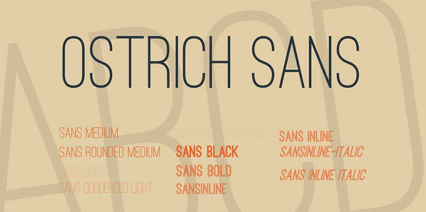 Ostrich Sans Serif Font Family