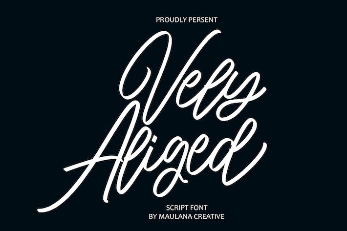 Vely Aliged Script Font