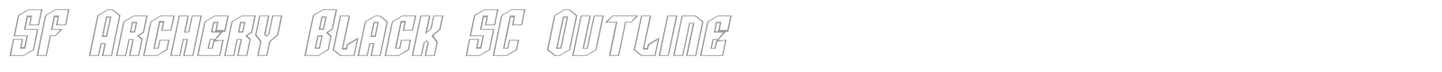 SF Archery Black SC Outline font preview