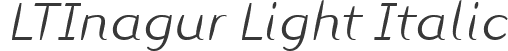 LTInagur Light Italic