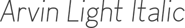 Arvin Light Italic