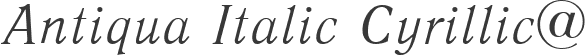 Antiqua Italic Cyrillic@
