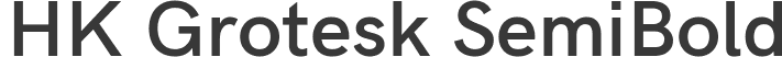 HK Grotesk SemiBold