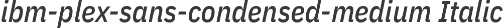ibm-plex-sans-condensed-medium Italic