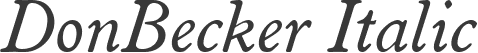 DonBecker Italic