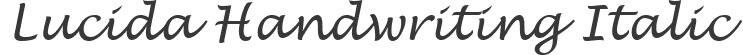 Lucida Handwriting Italic