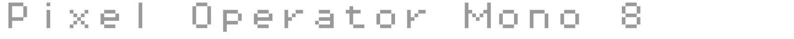 Pixel Operator Mono 8 font preview