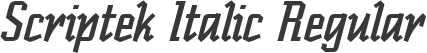 Scriptek Italic Regular