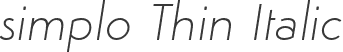 simplo Thin Italic