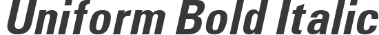 Uniform Bold Italic