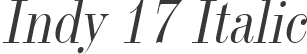 Indy 17 Italic