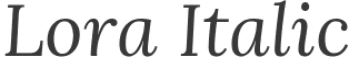 Lora Italic