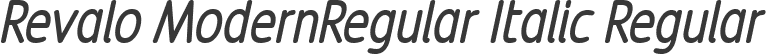 Revalo ModernRegular Italic Regular