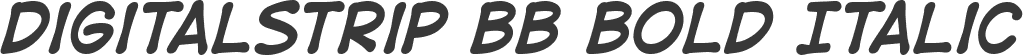 DigitalStrip BB Bold Italic