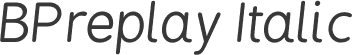 BPreplay Italic