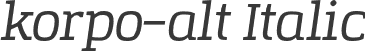 korpo-alt Italic